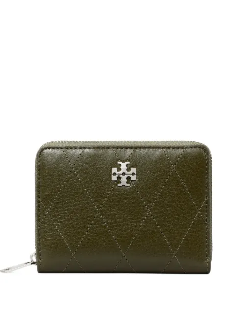Tory Burch small Charlie quilted zip-around wallet Green 186098