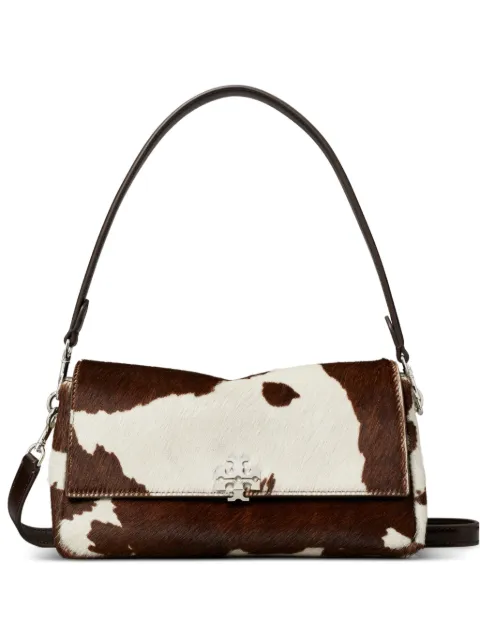 Tory Burch small Charlie calf-hair shoulder bag Brown 184771