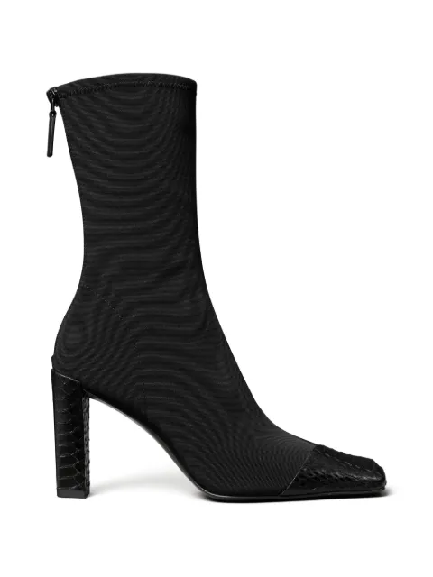 Tory Burch asymmetric cap-toe boots Black 183470