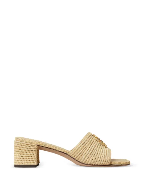 Tory Burch Eleanor raffia heeled sandals Neutrals 184622