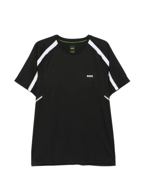 BOSS logo-print panelled T-shirt Black 50564786