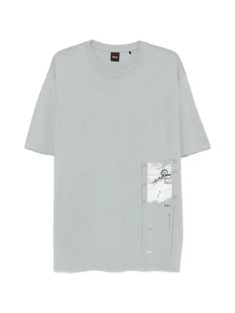 BOSS graphic-print T-shirt Grey 50566607