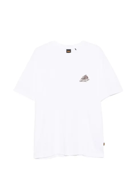 BOSS graphic-print cotton T-shirt White 50566613