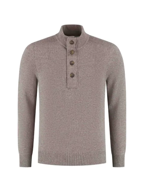 Gran Sasso button-fastening high-neck sweater Brown 2502523169