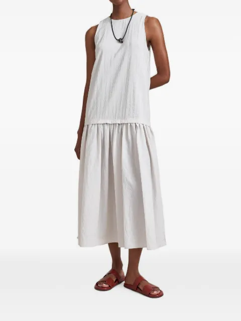 La Ligne Cornelia dropped-waist midi dress White LLC131107