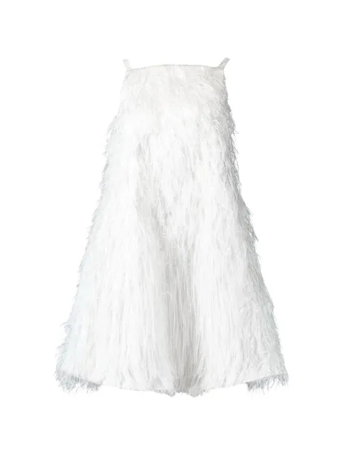 SIMKHAI Kalla feather-effect mini dress White 5261018EV