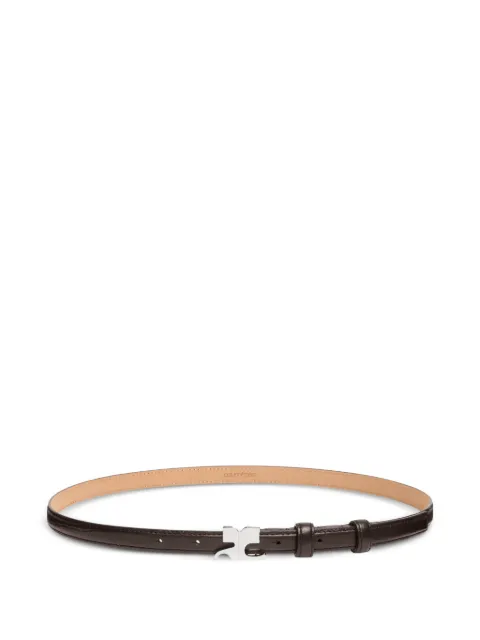 Courrèges croc-embossed leather belt Brown 426ACE021CV0059