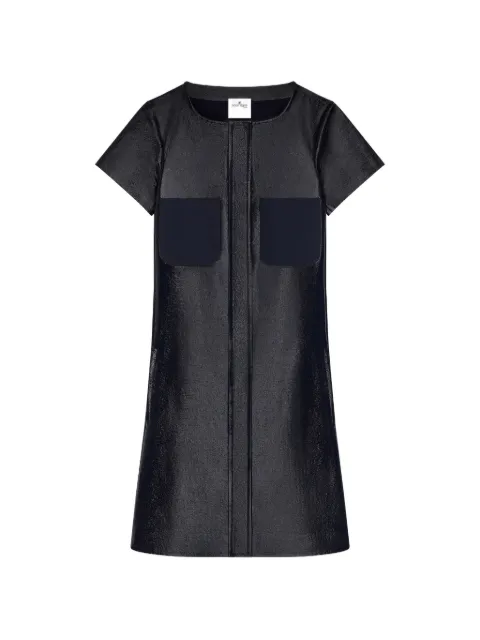 Courrèges Vinyl patch-pocket mini dress Blue 426CRO932VY0014