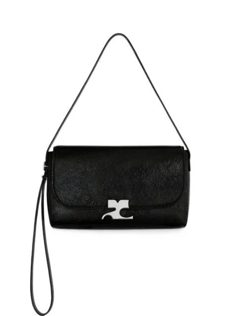 Courrèges Icontype leather shoulder bag Black 426GSA240CR0043
