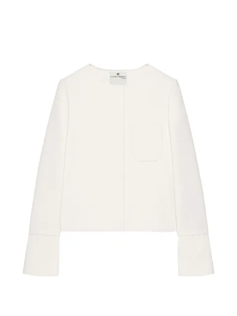 Courrèges satin-trimmed tailored jacket White 426CVE179PL0170