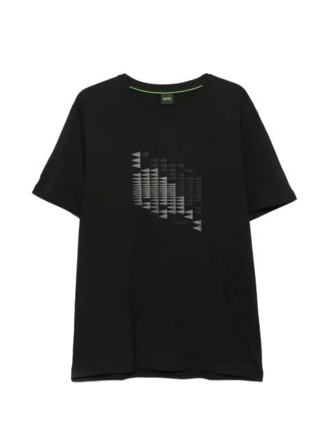 BOSS geometric-print T-shirt Black 50566853