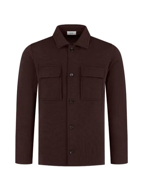 Lardini knitted flap-pocket jacket Red ACLJM85CN650004