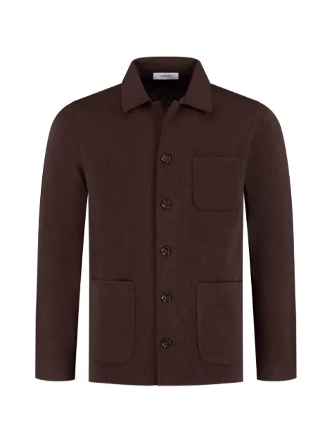 Lardini button-up knitted jacket Brown ACLJM91CN65000450A