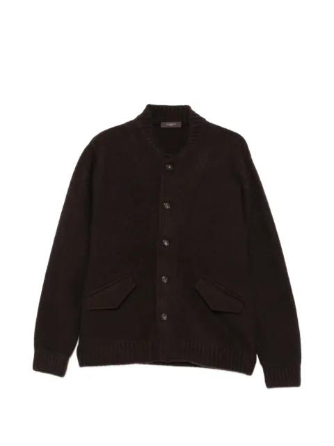 Zanone button-up rib-trimmed cardigan Brown 810521ZN240