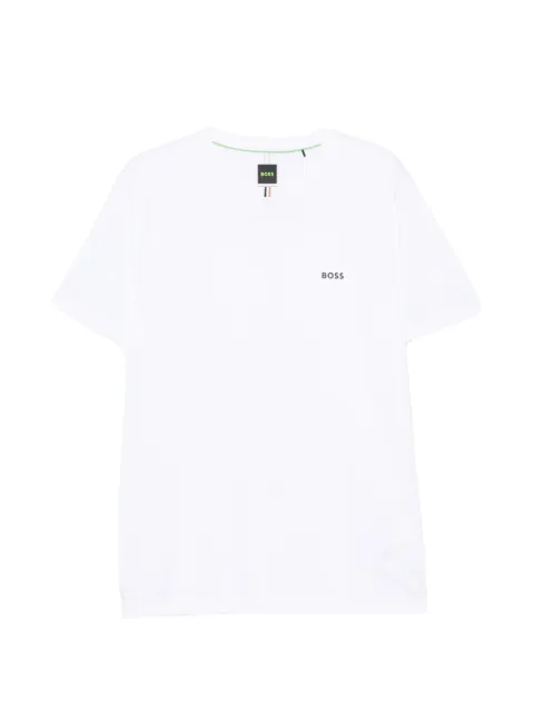 BOSS logo-print crew-neck T-shirt White 50563361