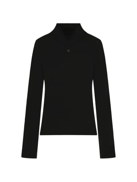 Courrèges Milano knit logo-patch sweater Black 426MPU319FI0001