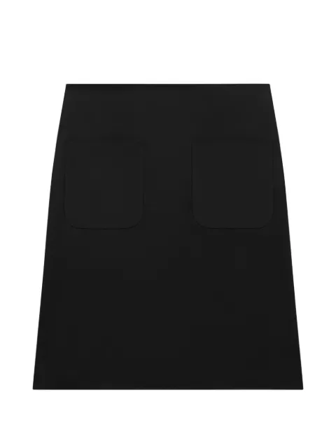 Courrèges satin-finish pocket-detail mini skirt Black 426CJU401TA0007