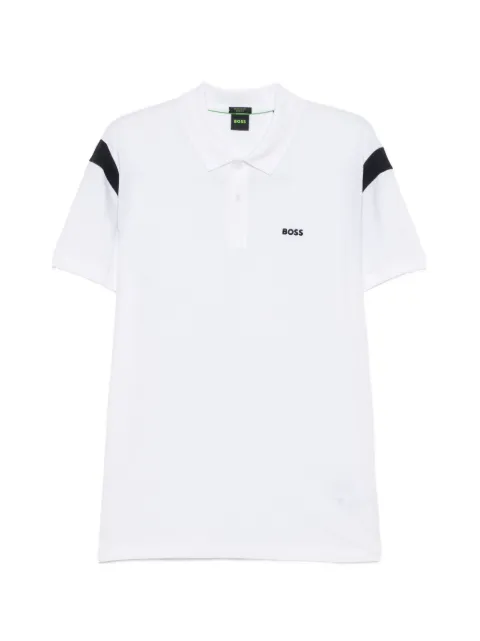 BOSS logo-print polo shirt White 50564793