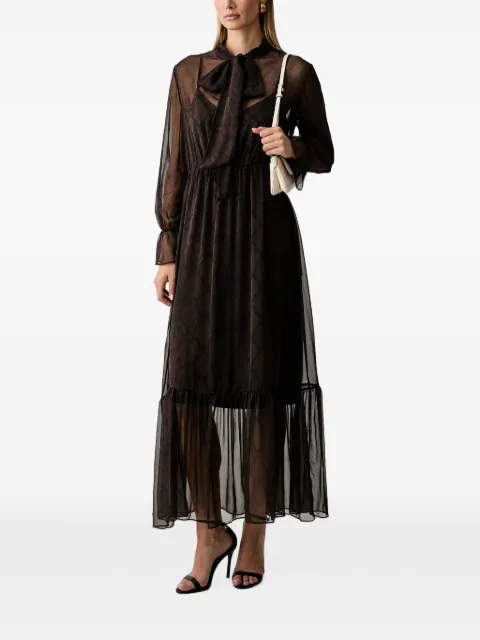 TWINSET snake-print maxi dress Brown 262AP2211
