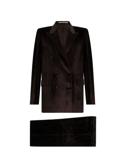Tagliatore corduroy double-breasted suit Brown TJASMINE10BAIH50043
