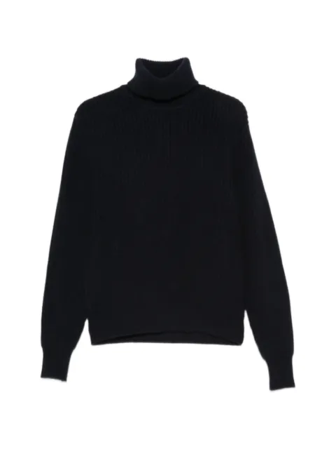 Fortela ribbed-knit roll-neck sweater Blue LEONE99214