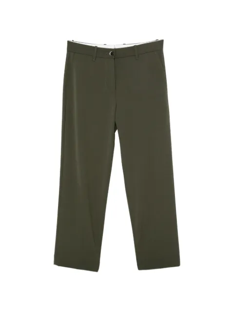 Nine In The Morning Seraphine logo-patch slim-fit trousers Green 9FW26SER05
