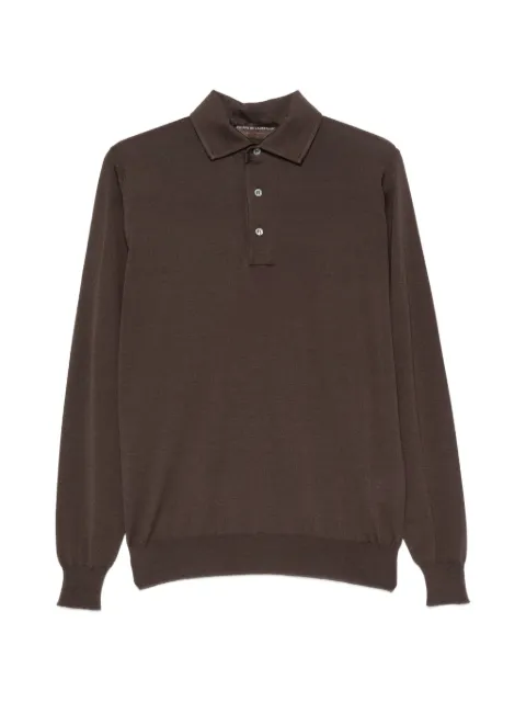 Filippo De Laurentiis long-sleeve polo shirt Brown PL1MLPARRM16R
