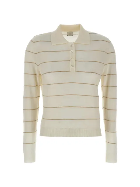 Eleventy striped wool polo shirt Neutrals N81MAGN33MAG0N051