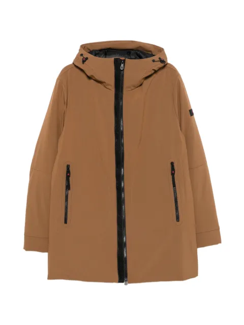 Peuterey hooded zip-up coat Brown PEU599601192057