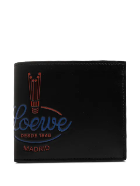 LOEWE logo-print leather wallet Black C643302X40