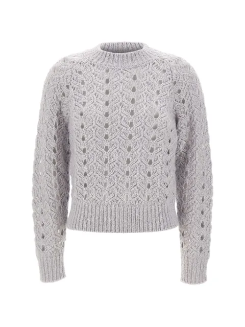 Eleventy openwork cable-knit sweater Grey N86MAGL22MAG0N052