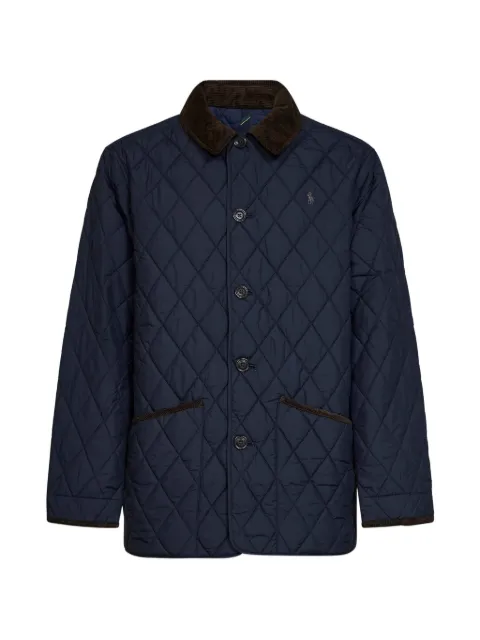 Polo Ralph Lauren diamond-quilted corduroy-collar jacket Blue 710B15982001