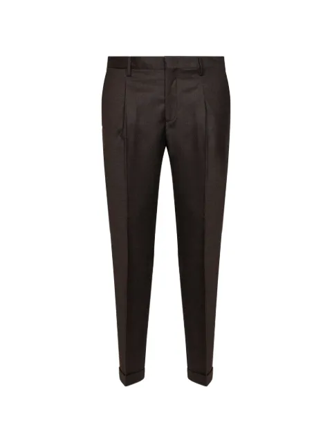 Briglia 1949 Tiberios pleated turned-up trousers Brown TIBERIOS40012000036