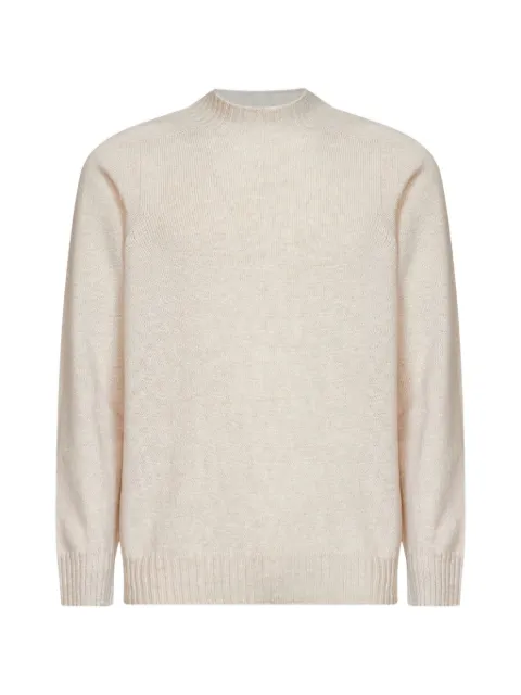 D4.0 mock-neck saddle-shoulder sweater Neutrals 2417125024054