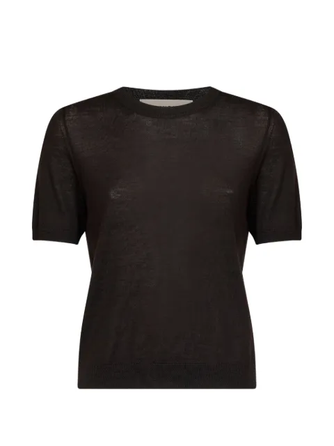 Blanca Vita short-sleeve crew-neck T-shirt Brown 4321114711195
