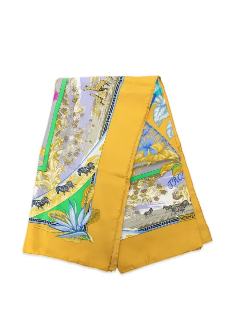 Hermès Pre-Owned 20th Century Tropiques Silk Scarf 90 scarves Yellow H2IBLKBGMV9BQA1Y