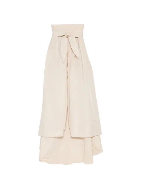 Naeem Khan overskirt silk trousers Neutrals 50262602