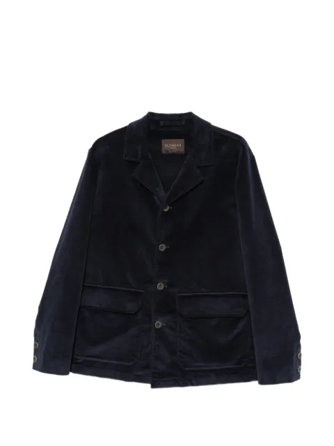 Incotex Bacaro corduroy-textured button-up jacket Blue 63S40040607