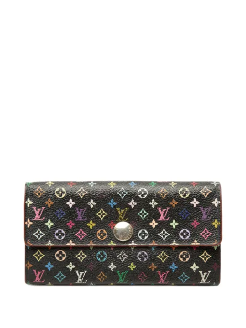 Louis Vuitton Pre-Owned 2010 Monogram Multicolore Sarah Wallet long wallets Black 7V8A0UUM2YAFKRTH