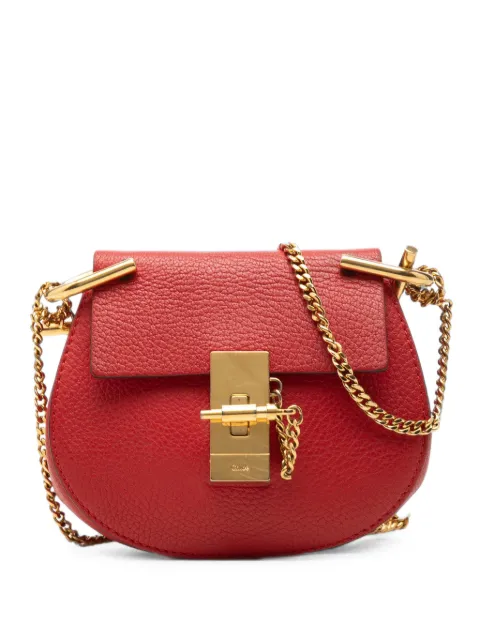 Chloé Pre-Owned 2015 Nano Grained Lambskin Drew crossbody bag Red 335DCBJTWH224NCR