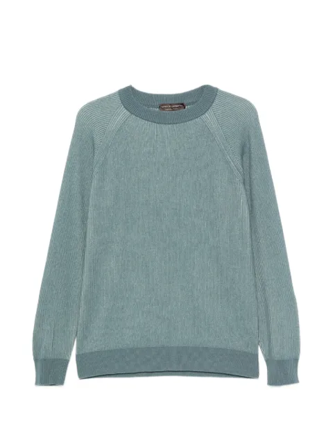 Filippo De Laurentiis ribbed-knit raglan-sleeve sweater Blue GC1MLRCA12I1