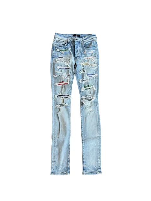 AMIRI Bandana patch thrasher jeans Blue AMR008