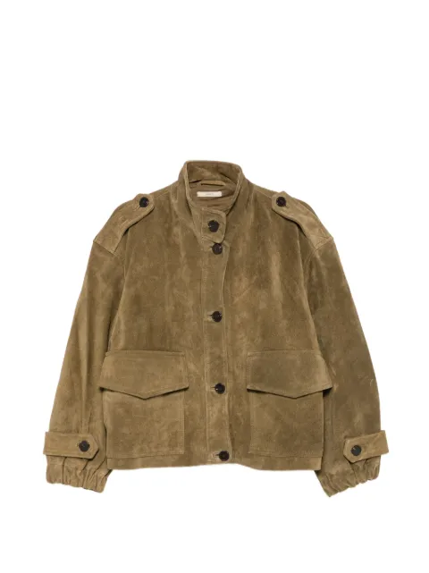 Sessùn leather-suede flap-pocket jacket Brown 26112009ALAND