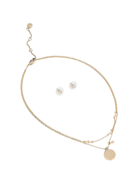 DKNY crystal-embellished necklace and earrings set Gold 04S00107