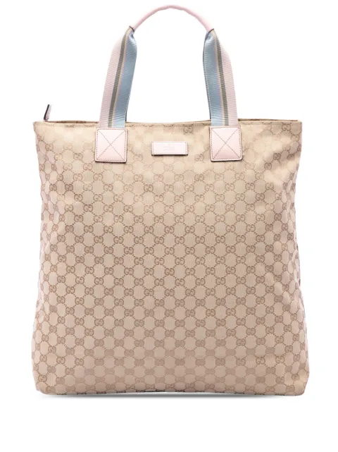 Gucci Pre-Owned 2016-2026 GG Canvas Web Vertical tote bag Neutrals WCS0PNJEHCEN5QIM
