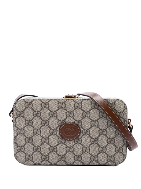 Gucci Pre-Owned 2016-2026 GG Supreme Interlocking G crossbody bag Neutrals BDLCV1BIH3GKU9BG