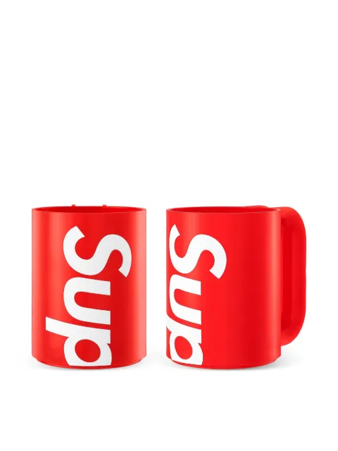 Supreme Heller logo-print mugs Red SUPHELLERMUGRED