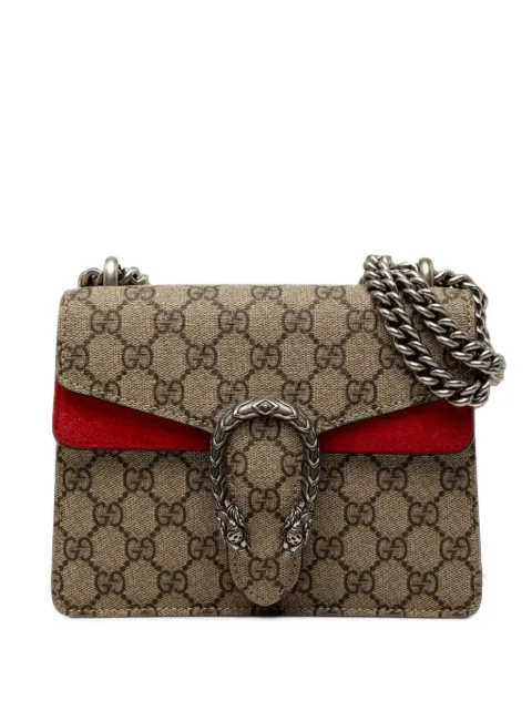 Gucci Pre-Owned 2016-2026 Small GG Supreme Dionysus crossbody bag Red K5TZX426X4W8YT93