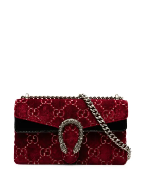 Gucci Pre-Owned 2016-2026 Medium GG Velvet Dionysus crossbody bag Red I02TWXHJ1J8XEUNX