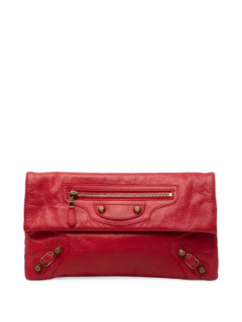 Balenciaga Pre-Owned 2012 Lambskin Motocross Giant 12 Envelope clutch bag Red DHNOPNM0WOV63I7X